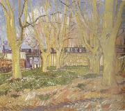 Vincent Van Gogh Avenue of Plane Trees near Arles Station (nn04) oil painting picture wholesale